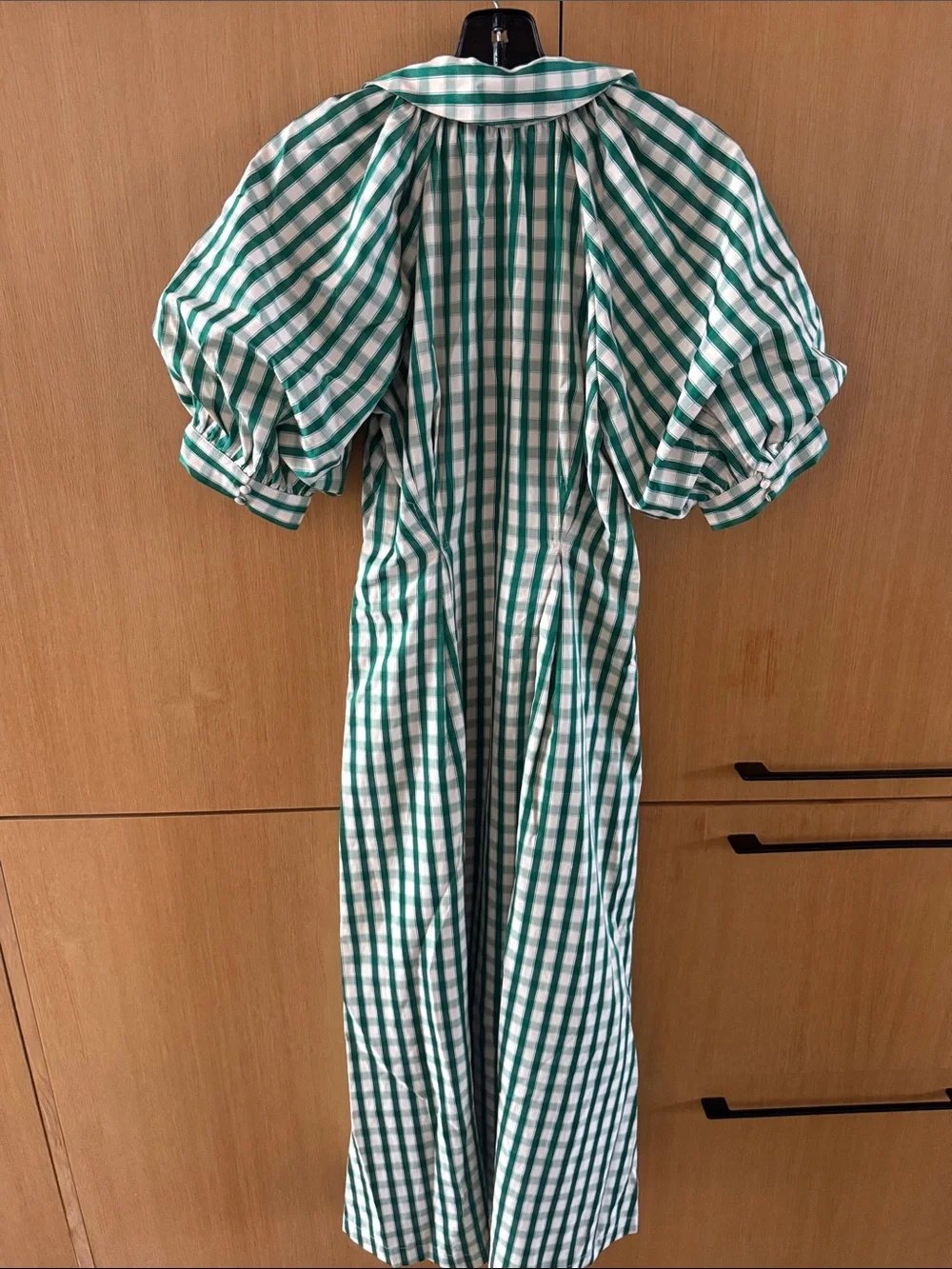 English Laundry GINGHAM CHECK MIDI DRESS Color Green Womens size XSmall